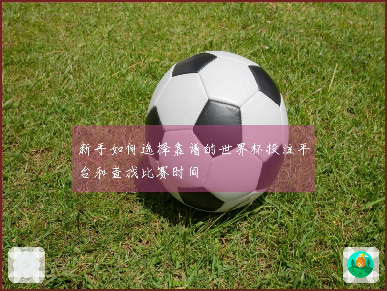 新手如何选择靠谱的世界杯投注平台和查找比赛时间