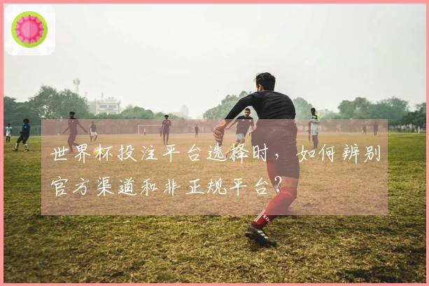 世界杯投注平台选择时，如何辨别官方渠道和非正规平台？